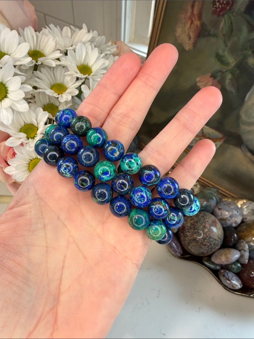 Azurite and Malachite Bracelet (listing is for 1): B1250